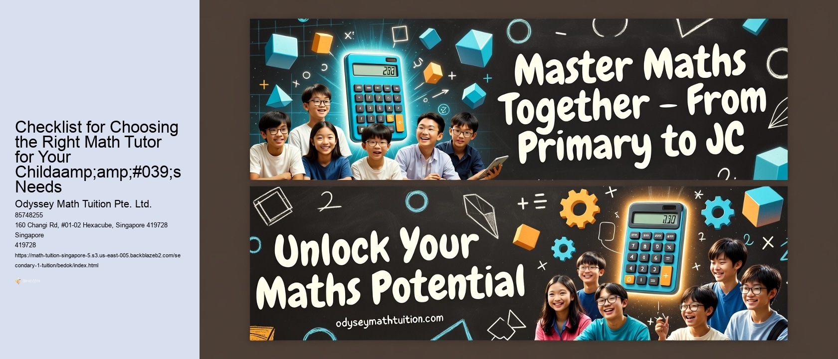 Checklist for Choosing the Right Math Tutor for Your Childaamp;amp;#039;s Needs